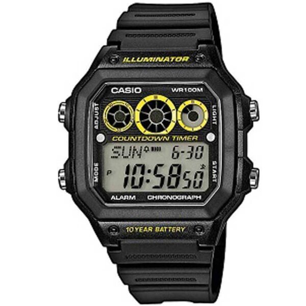 Casio AE1300WH-1AV Men’s Illuminator Digital Black Resin Band Watch