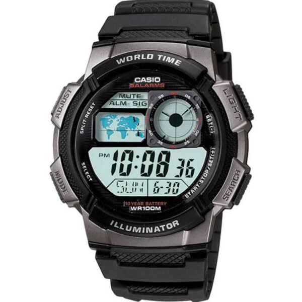 Casio AE1000W-1BV Men’s Sport Black Resin Band Medium Watch
