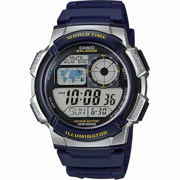 Casio AE1000W-2AV Men’s Sport Dark Blue Resin Band Medium Watch