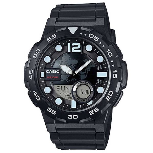 Casio AEQ100W-1AV Men’s 3D Dial Quartz Watch