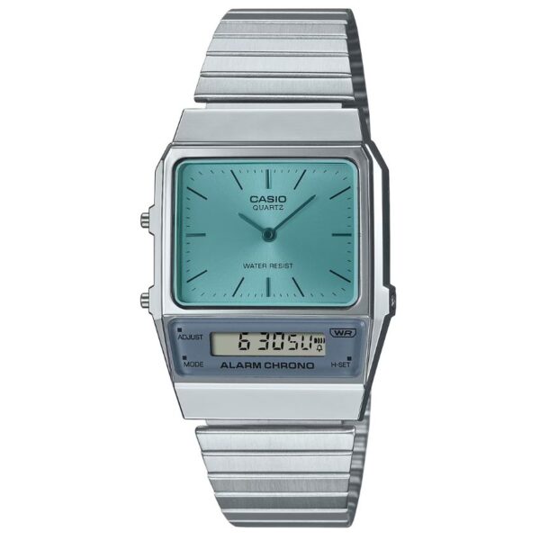 Casio AQ-800EC-2ADF Unisex Vintage Blue Dual Time Steel Watch
