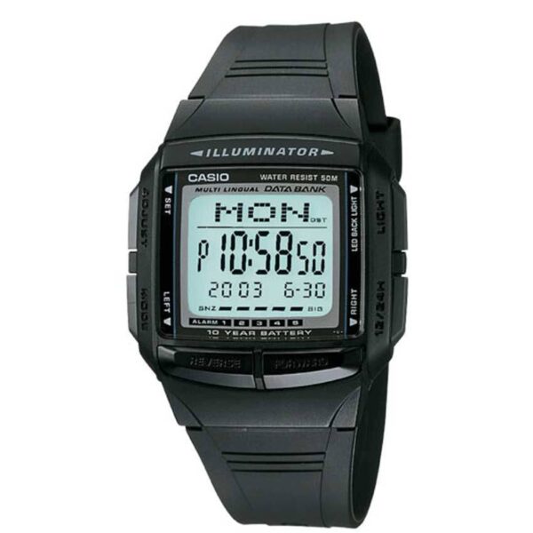 Casio DB36-1AV Men’s Multilingual Databank Black Small Size Watch
