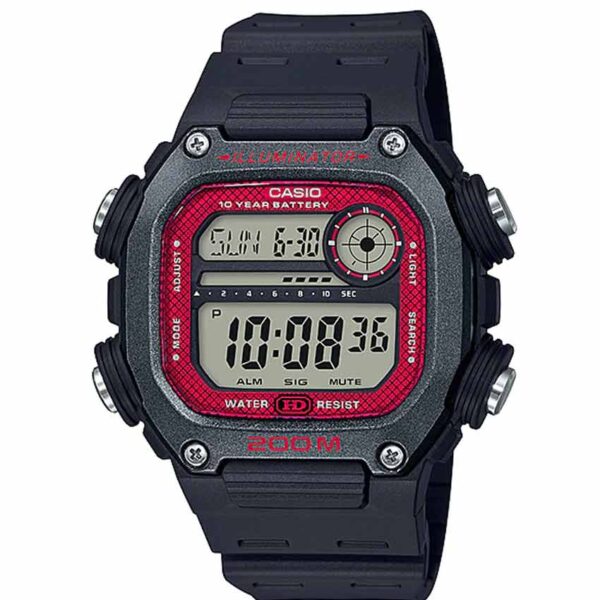 Casio DW-291H-1BVDF Men’s Red Dial Resin Strap Digital Watch