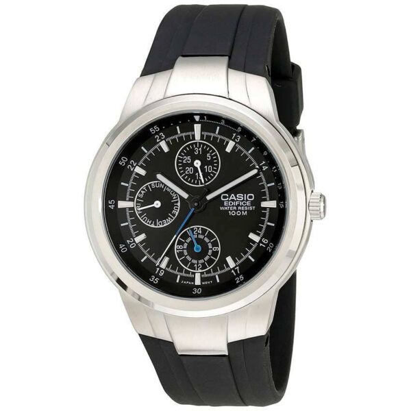 Casio EF305-1AV Men’s Edifice Multifunction Medium Size Watch With Black Resin Band