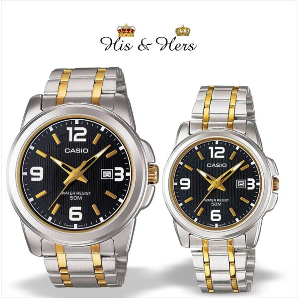 Casio His&Hers Two Tone Stainless Steel Watch
