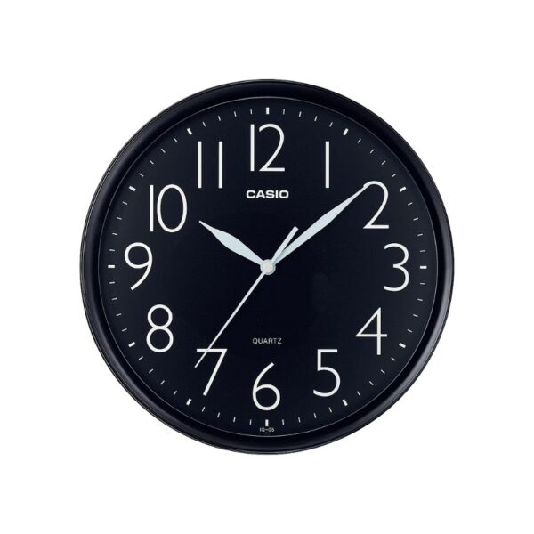 Casio IQ05-1D Analog Black Resin Wall Clock