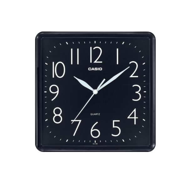 Casio IQ-06-1DF Black Rectangular  Analog Wall Clock