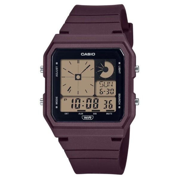 Casio LF-20W-5ADF Unisex Retro Eco-minded With a Unique LCD Burgundy Watch
