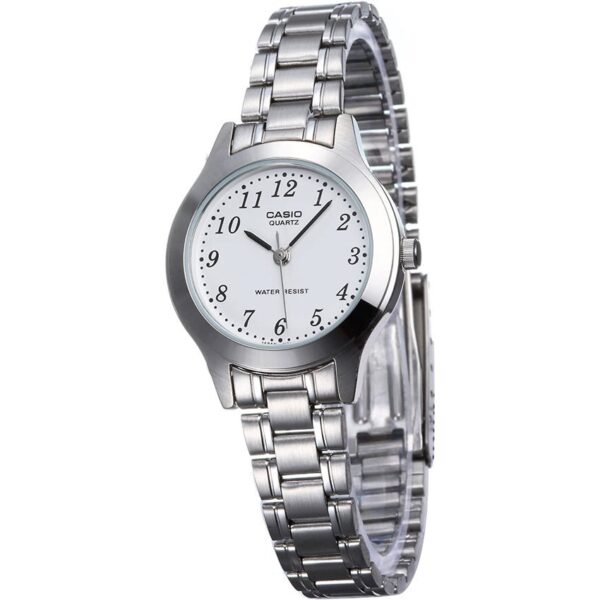 Casio LTP-1128A-7BRDF Women’s Stainless Steel White Dial Small Watch