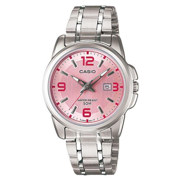 Casio LTP-1314D-5AVDF Women’s Enticer Pink Dial Bracelet Watch