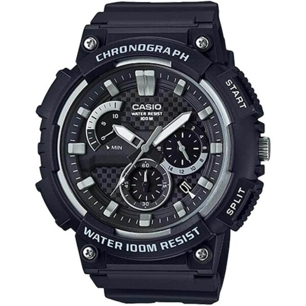Casio MCW200H-1AV Men’s Retrograde Chronograph Black Resin Large Watch