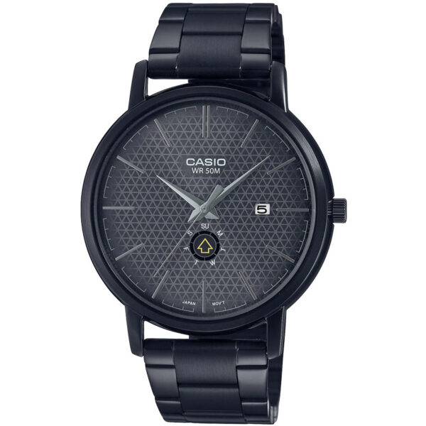 Casio MTP-B125B-8AVDF Men’s Enticer Day Indicator Black Bracelet Watch