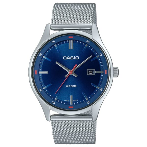 Casio MTP-E710M-2AV Men’s Blue Dial Stainless Steel Mesh Sporty Watch
