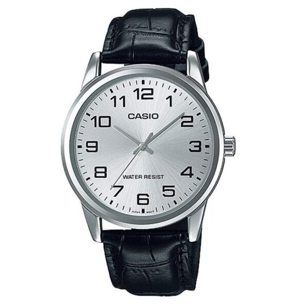 CASIO GENTS MTP-V001L-7BUDF METAL BASIC ANALOG BLACK LEATHER WATCH
