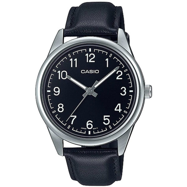 Casio MTP-V005L-1B4UDF Men’s Black Dial, Leather Small Watch