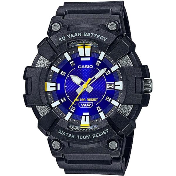 Casio MW-610H-2AVDF Men’s Blue Dial Black Resin Strap Analog Watch