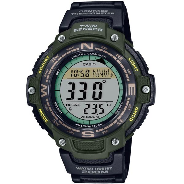 Casio SGW100-3AV Men’s Twin Sensor Digital Compass Resin Watch