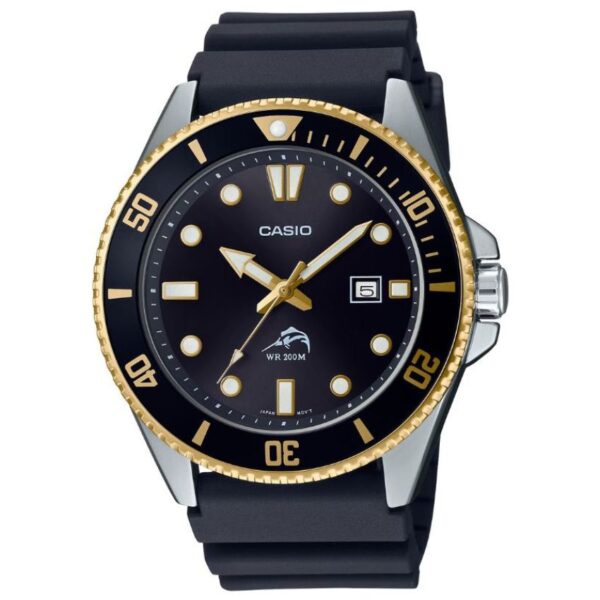 Casio MDV106G-1A Men’s Diver’s  Black Dial Gold Accents Watch
