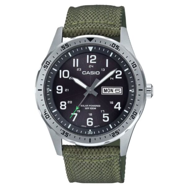 Casio MTPS120L-3AV Men’s Solar-Powered Fabric Watch