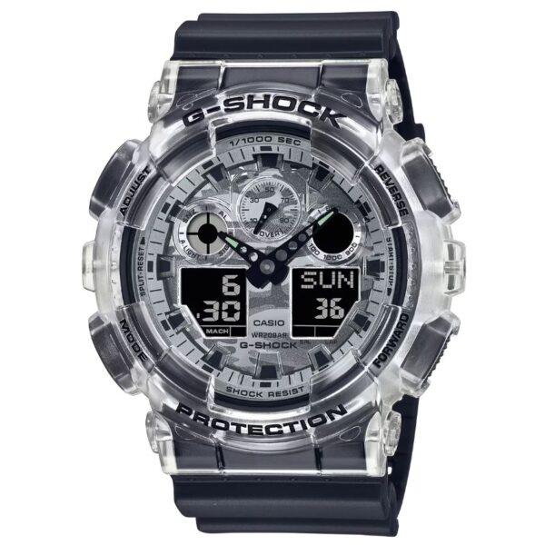 Casio GA-100SKC-1ADR Men’s Translucent Bezel Resin Large Watch