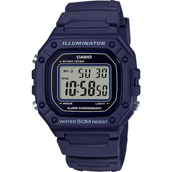 Casio W218H-2AV Men’s Chronograph Illuminator Blue Digital Medium Watch