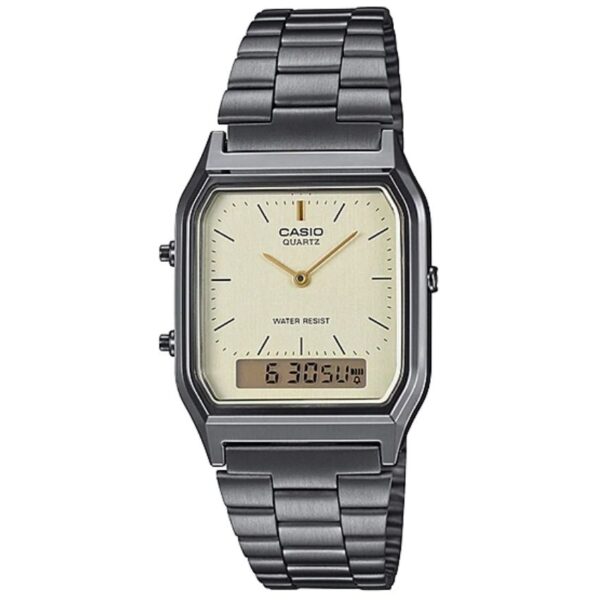 Casio AQ-230GG-9ADF Casio Unisex Vintage Series Analog-Digital Gold Dial Watch 